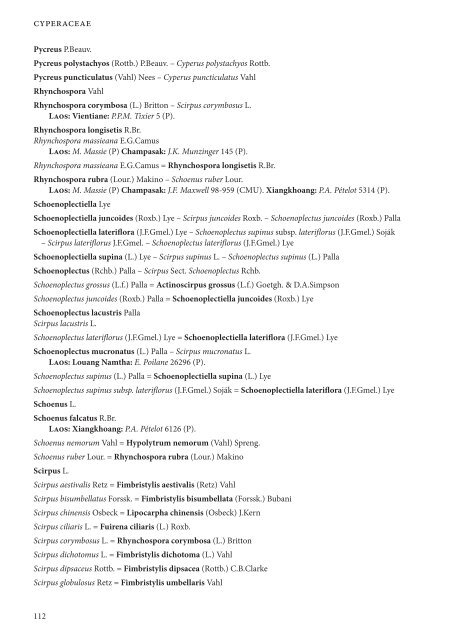 CHECKLIST OF THE VASCULAR PLANTS OF LAO PDR