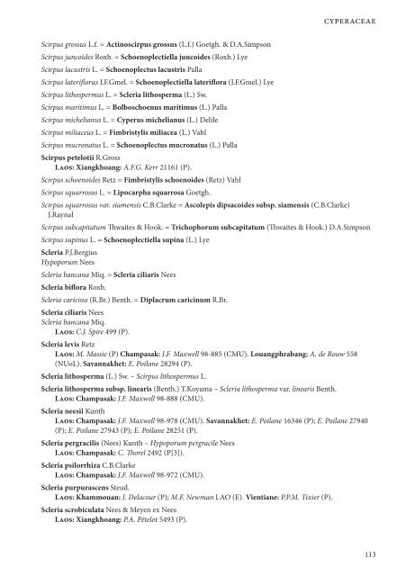 CHECKLIST OF THE VASCULAR PLANTS OF LAO PDR