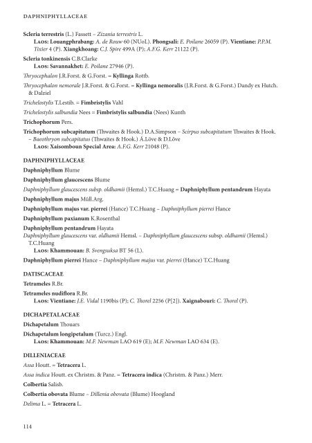 CHECKLIST OF THE VASCULAR PLANTS OF LAO PDR