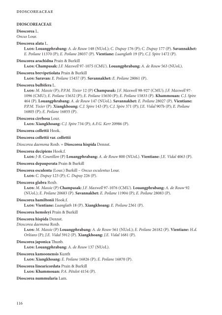 CHECKLIST OF THE VASCULAR PLANTS OF LAO PDR