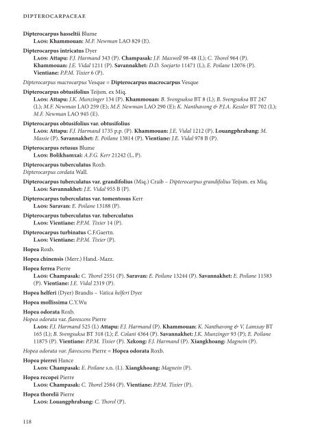 CHECKLIST OF THE VASCULAR PLANTS OF LAO PDR