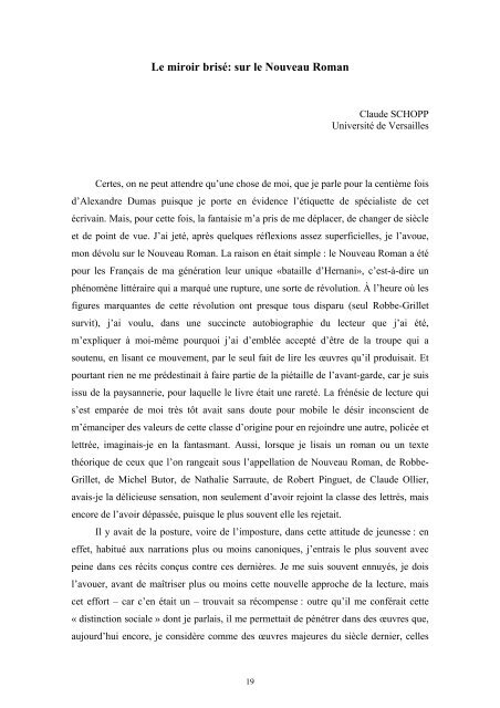 texto y sociedad en las letras francesas y francófonas