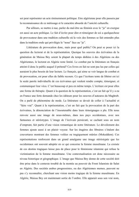 texto y sociedad en las letras francesas y francófonas