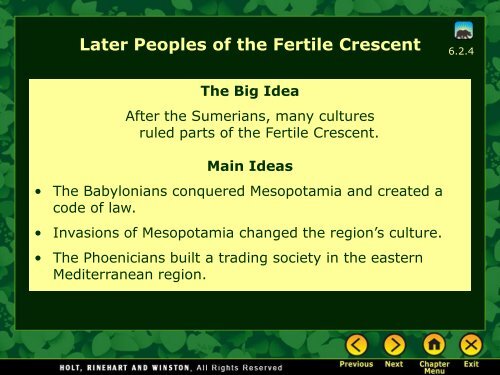 Chapter 3 – Mesopotamia and the Fertile Crescent