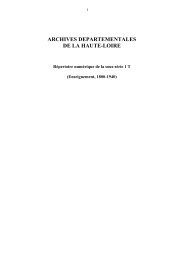 archives departementales de la haute-loire - Conseil général 43