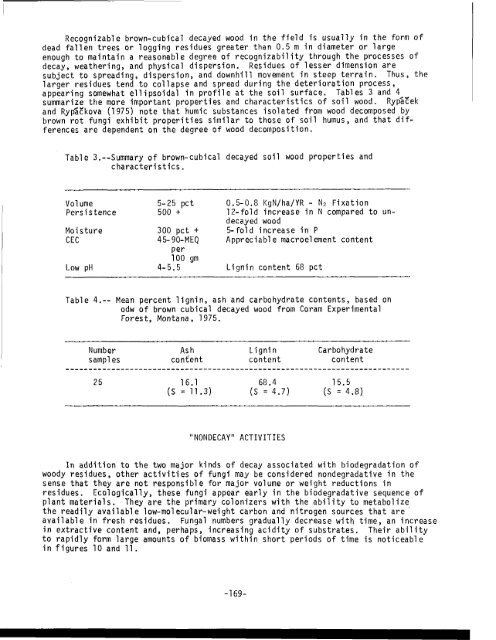 ENVIRONMENTAL CONSEQUENCES in rocky mountain coniferous ...