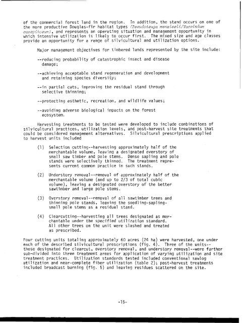 ENVIRONMENTAL CONSEQUENCES in rocky mountain coniferous ...