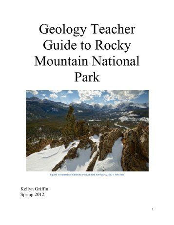 Geology Teacher Guide to Rocky Mountain National Park