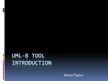 UML-B tool Introduction