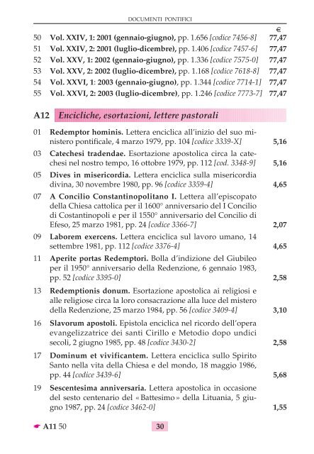 catalogo generale 2006 libreria editrice vaticana - La Santa Sede