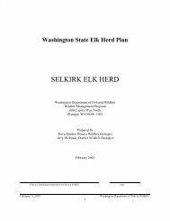 Selkirk Elk Herd - Washington Department of Fish & Wildlife