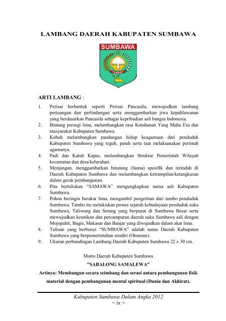Sumbawa Dalam Angka 2012 final