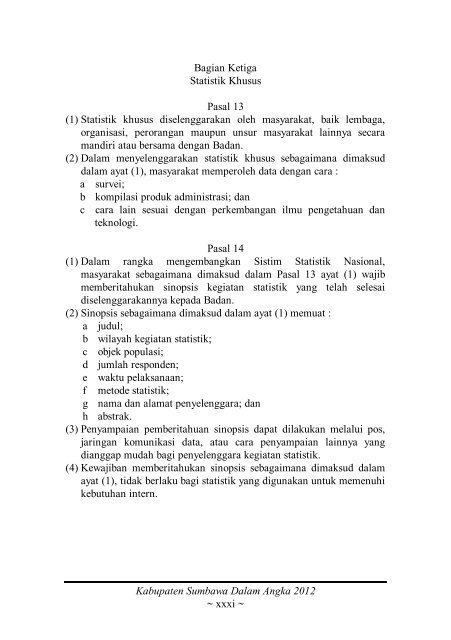 Sumbawa Dalam Angka 2012 final
