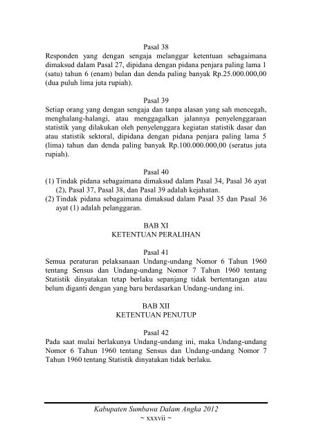 Sumbawa Dalam Angka 2012 final