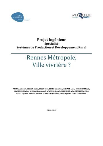 Rennes Métropole, Ville vivrière ? - dijon-ecolo