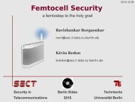 Femtocell Security - TU Berlin