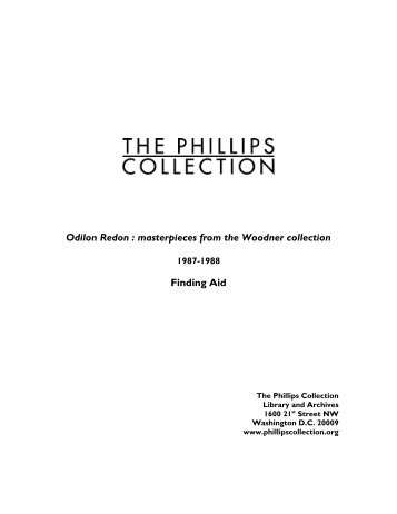 Odilon Redon - The Phillips Collection