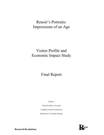 Renoir's Portraits: Impressions of an Age Visitor Profile and ...