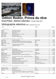 Bibliographie Odilon Redon, Prince du rêve - Grand Palais ...