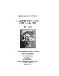 Student Rights & Responsibilities Handbook - Redmond School ...