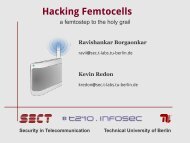 Hacking Femtocells - TU Berlin