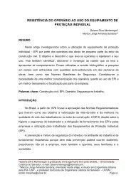 resistência do operário ao uso do equipamento de ... - UCSAL