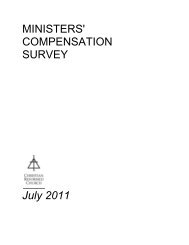 Ministers' Compensation Survey - Christian Reformed Church