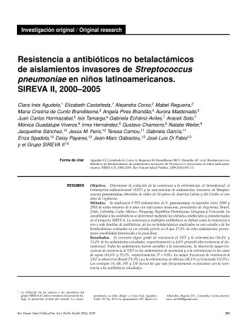 Resistencia a antibióticos no betalactámicos de aislamientos - SciELO