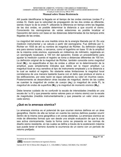 Manual sobre Sismo Resistencia - Camacol