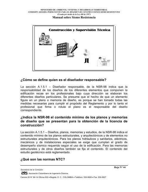 Manual sobre Sismo Resistencia - Camacol