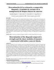 Determinación de la resistencia a compresión diagonal y - Revista ...