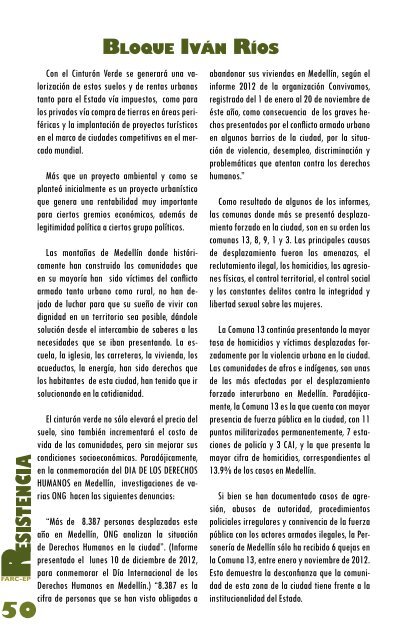 RESISTENCIA - FARC-EP Bloques Iván Ríos y Martín Caballero