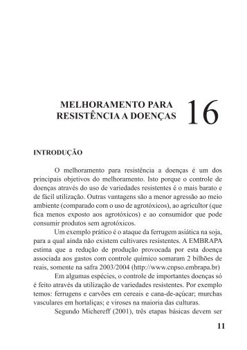 MELHORAMENTO PARA RESISTÊNCIA A DOENÇAS 16