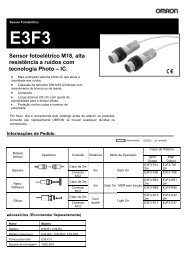 Sensor fotoelétrico M18, alta resistência a ruídos com ... - OMRON