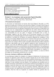 Extrait 1 : La vicariance entre processus d'après Reuchlin