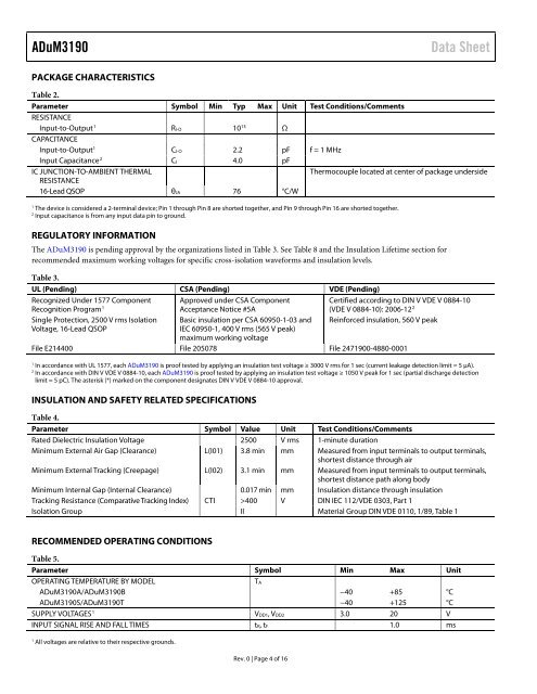 ADuM3190 (Rev. 0) - Analog Devices