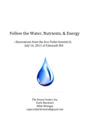 Follow the Water, Nutrients, & Energy - Cape Cod Eco-Toilet Center