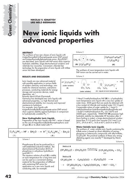 COSett (Page 42) - CHIMICA OGGI/Chemistry Today