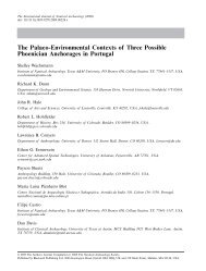 The Palaeo-Environmental Contexts of Three Possible Phoenician ...