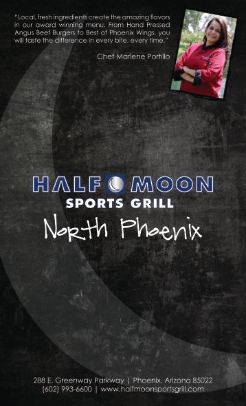 Standard Menu - North Phoenix - Half Moon Sports Grill