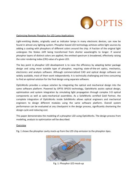 Optimizing Remote Phosphor For Led Lamp Applications Light