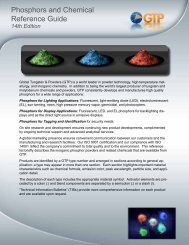 Phosphors and Chemical Reference Guide