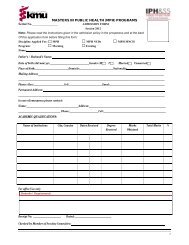 MPH Admission Form - Khyber Medical University