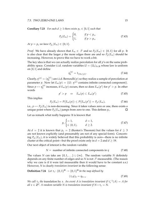 Chapter 7 Infinite product spaces