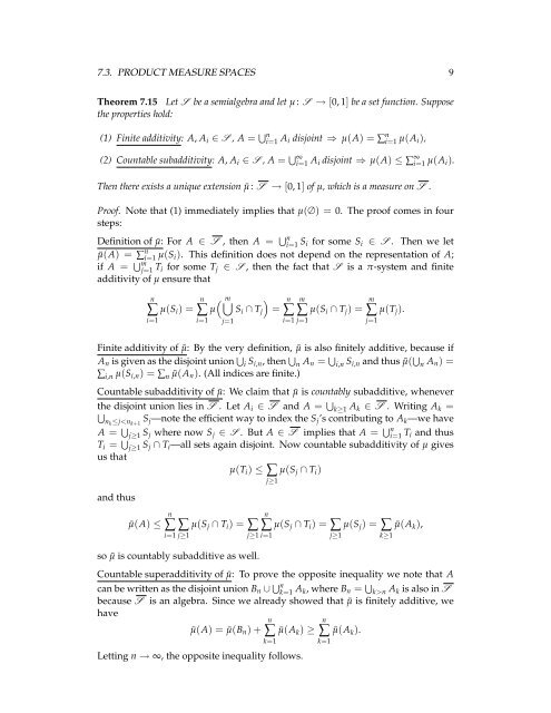 Chapter 7 Infinite product spaces