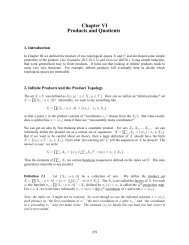 Chapter 6 Products and Quotients - Department of Mathematics