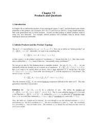Chapter 6 Products and Quotients - Department of Mathematics