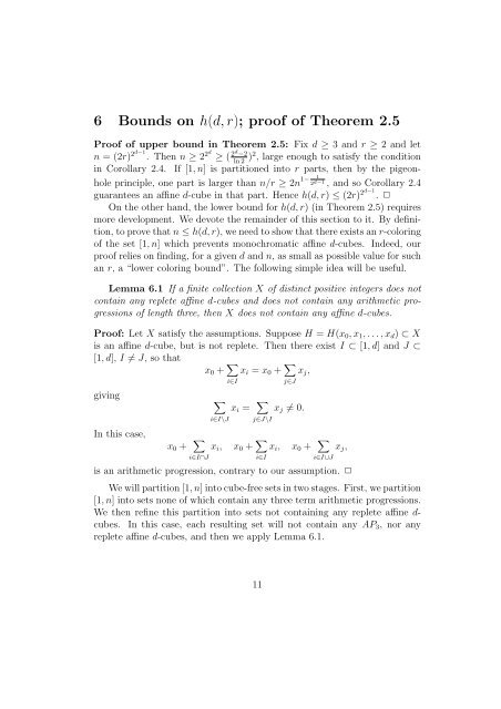 Extremal problems for affine cubes of integers - University of Manitoba