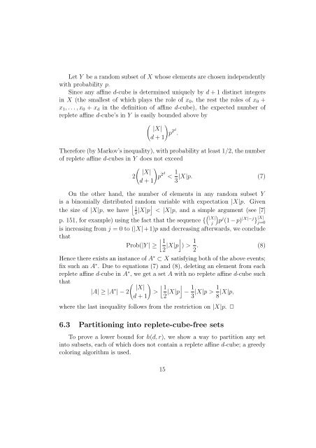 Extremal problems for affine cubes of integers - University of Manitoba