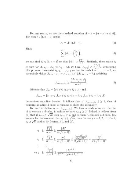 Extremal problems for affine cubes of integers - University of Manitoba